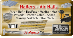 Buy aluminum, galvanized or stainless steel stick and coil air nails. Stanley Bostitch pneumatic nailers are online now.